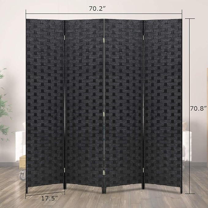 FDW 4-Panel Folding Room Divider | 6ft, Living Room - Image 7