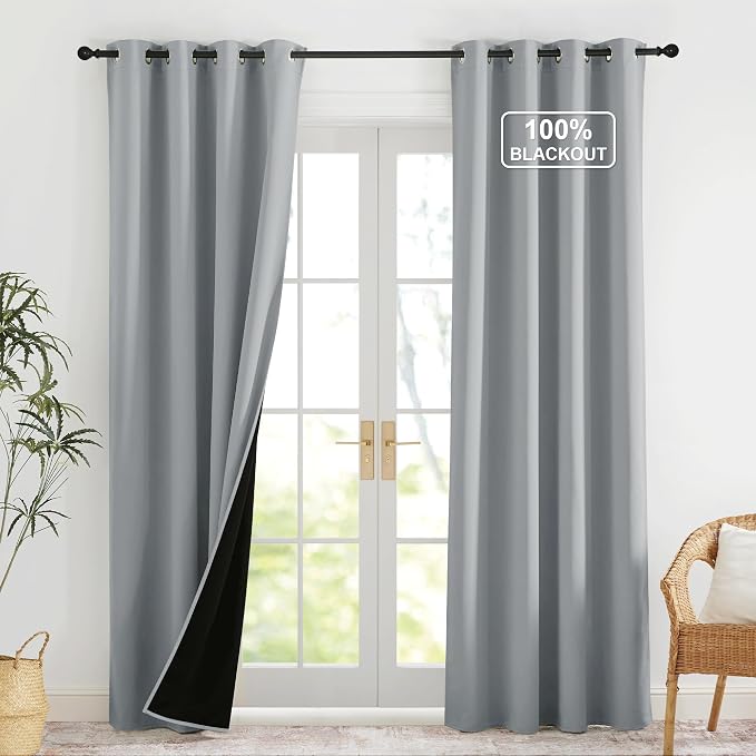 NICETOWN Grey Blackout Curtains by NICETOWN