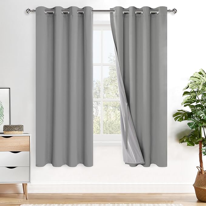 XWZO Full Shading Blackout Curtains 72 Inches Length by XWZO
