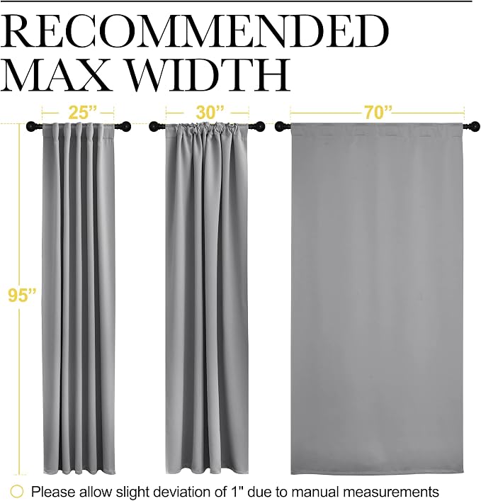 NICETOWN Blackout Curtain Panels Window Draperies - Image 7