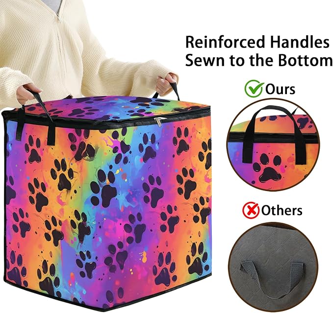 2pcs blanket storage bag for under bed, closet organizers 95L | quilt duvet - Image 4