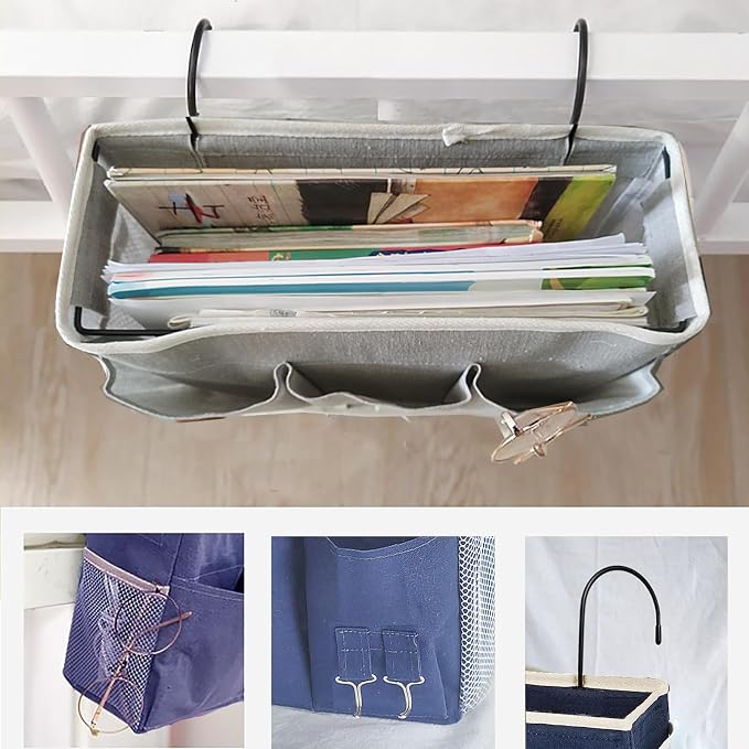 Bedside Caddy, Bedside Hanging Storage Organizer forBunk and Hospital Beds - Image 3