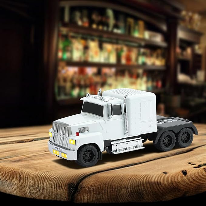 WSTER American Truck Bluetooth Speaker, Retro Car Model，Portable Wireless with HD Stereo Sound, TWS Pairing, USB/TF/AUX Playback, Unique Truck Model Speaker for Home & Outdoor(White)