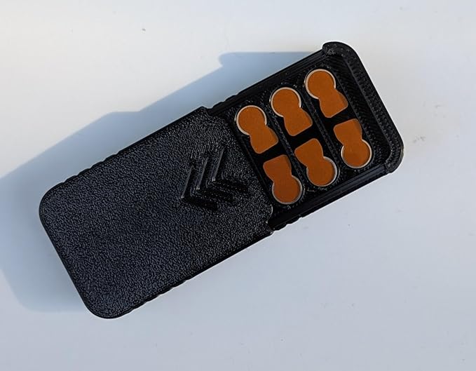 3BP - Size 312 Hearing Aid Battery Case, New Slim Design Pocket Size Storage Container (MEDIUM (6))"