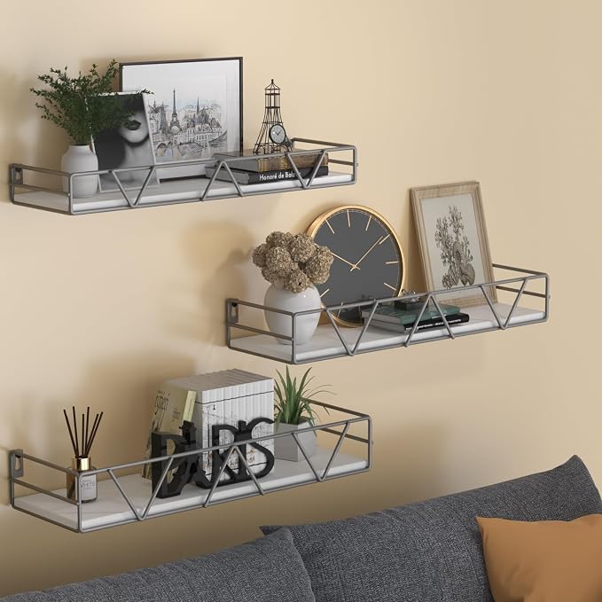 Floating Shelves Set of 3, Wood Wall Shelf, Farmhouse Shelf - Image 2