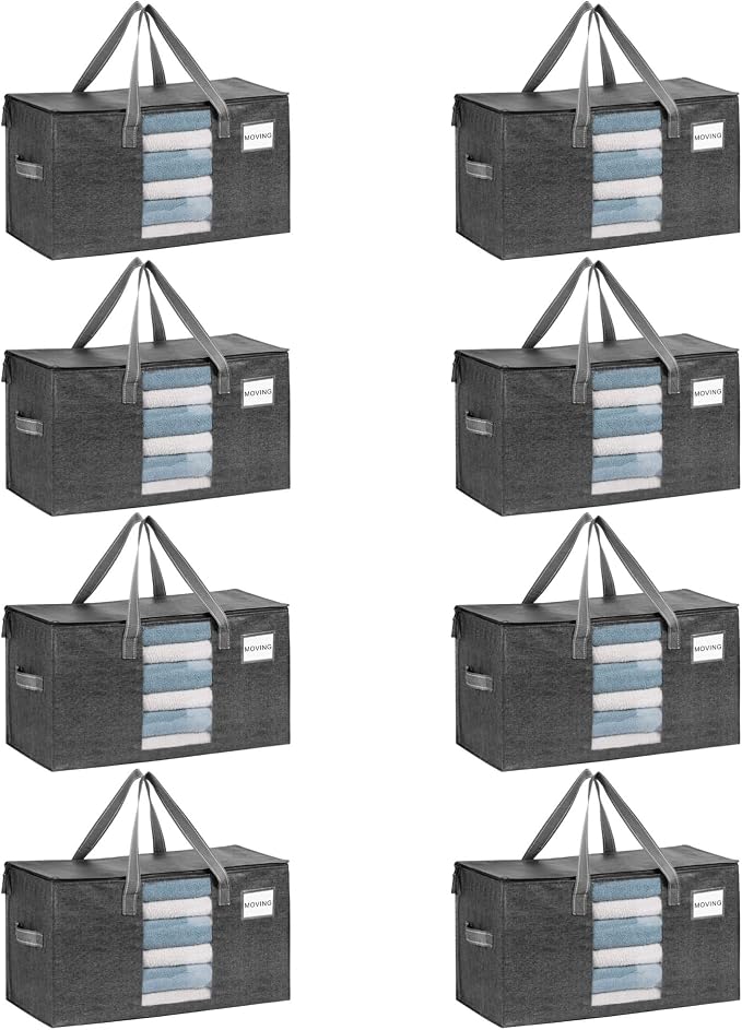 VENO Moving Bags, Wide Open Top, 8 Pack | Moving boxes Alternative, Heavy Duty by Veno
