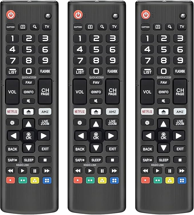 (Pack of 3) Replacement for LG TV Remote Control, Compatible with All LG Smart TVs Remote, for AKB75095307 AKB75375604 AKB74915305 AK75675304 AKB76040302 AKB76037601 AKB75675313