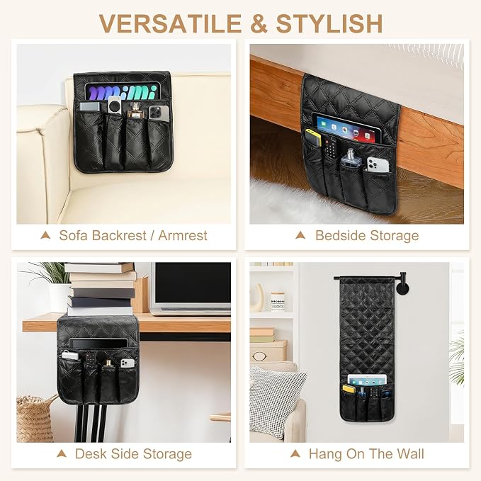 Remote Control Holder for Armchair, Couch Recliner Chair Caddy, Non-Slip Arm - Image 5