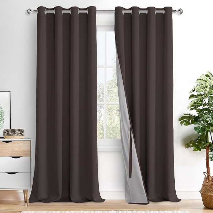 XWZO Complete Blackout Shades Window Curtain Panels by XWZO