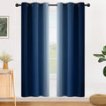 SimpleHome Ombre Blue to Grey White Curtains by SimpleHome