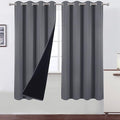 100% Blackout Curtains 52 x 72 Inch/Grey Curtains 2 Panels by Lemomo