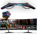 Kado 25" Class Dual Gaming Monitor Setup - 2-Pack 24.5" Curved 1500R 240Hz 1ms 1920x1080 Computer Monitor, Parallel Gaming AMD FreeSync Premium Panoramic, VESA Mount HDMI DisplayPort Built-in Speakers