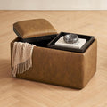 mopio Levi Storage Bench with Reversible Tray, Modern Storage Coffee Table by MopioInc