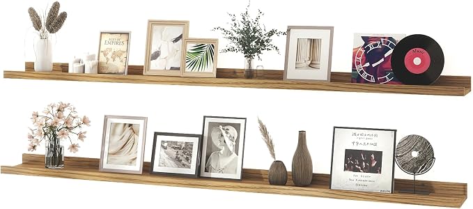 Oak Floating Shelves for Wall Decor, 60 in Shelf by Unknown