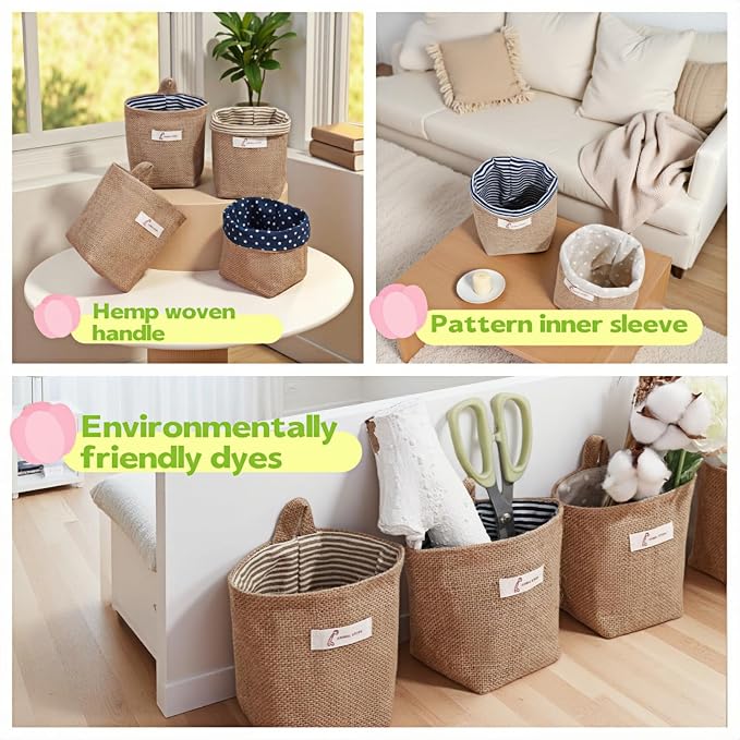 Washable Cotton Linen Hanging Organizer Bag - Image 6