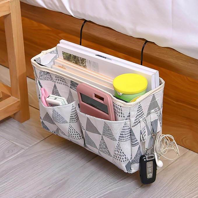 Bedside Caddy, Large Capacity Hanging Bedside Organizer - Image 3