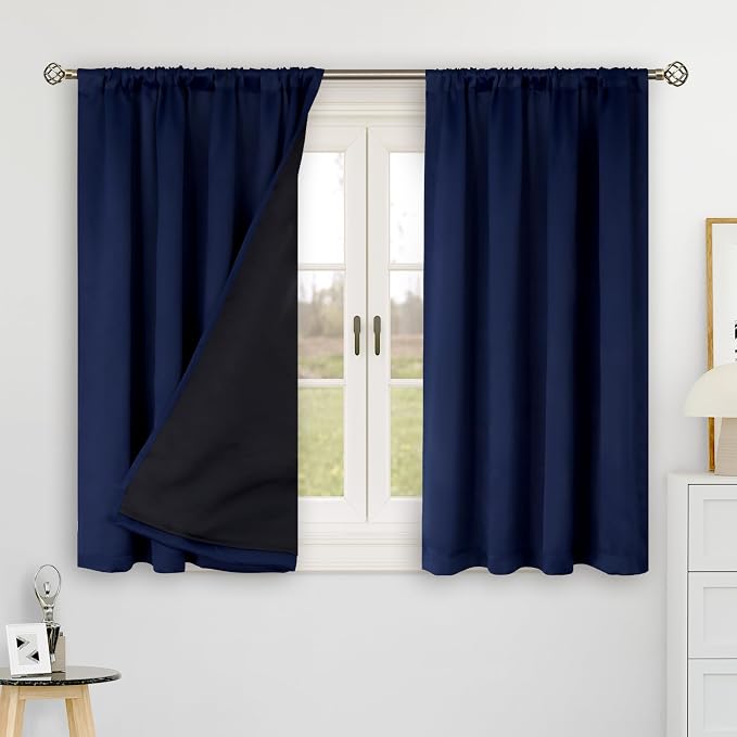 BGment 100% Blackout Curtains 40 Inch Length - Image 2