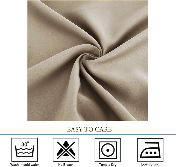 Diraysid Khaki Grommet Blackout Curtains - Image 4