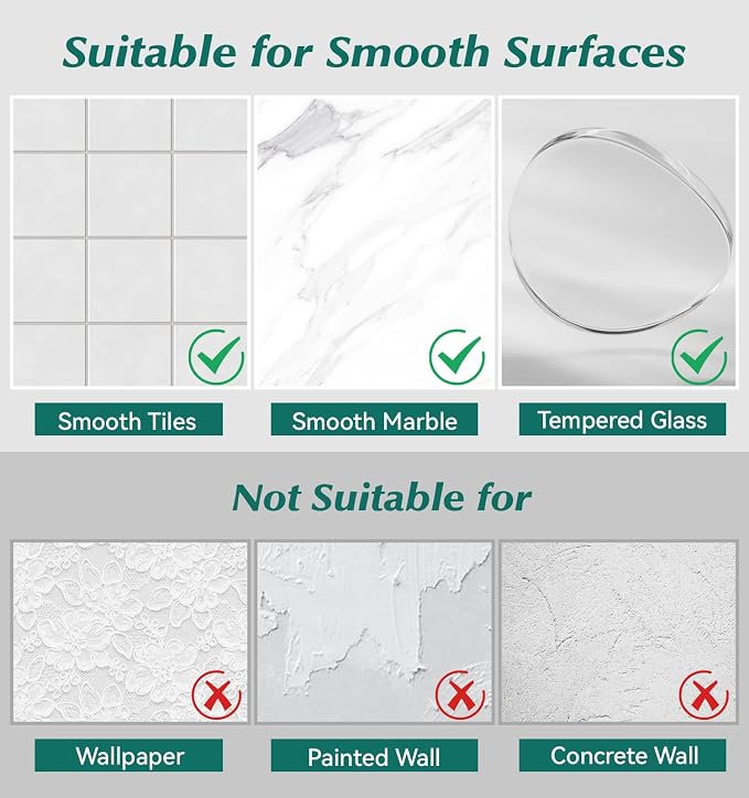 Shower Shelves 5 Pack Clear Acrylic Bathroom Organizer Caddy | Large Capacity - Image 7