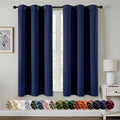 MIULEE Blackout Curtains for Bedroom 2 Panels 40 x 63 Inch Long Navy Blue | by MIULEE