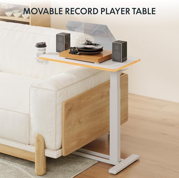 FLEXISPOT H7 28" Pneumatic Height-Adjustable Overbed Table - Image 8