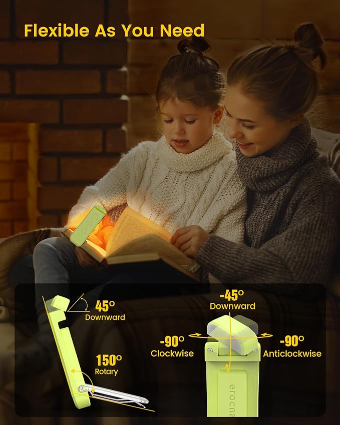Glocusent USB Rechargeable Book Light, Portable Clip-on LED Reading Light | 3 - Image 5