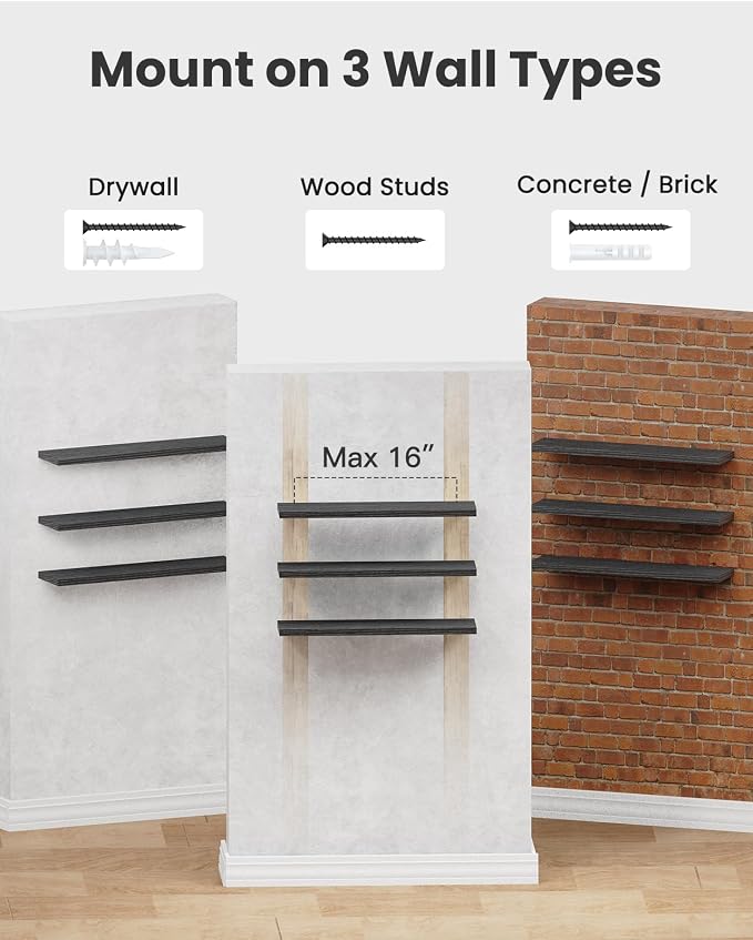 Amada 23.6" Floating Shelves for Wall Decor & Storage, Living Room, 22 lbs - Image 7