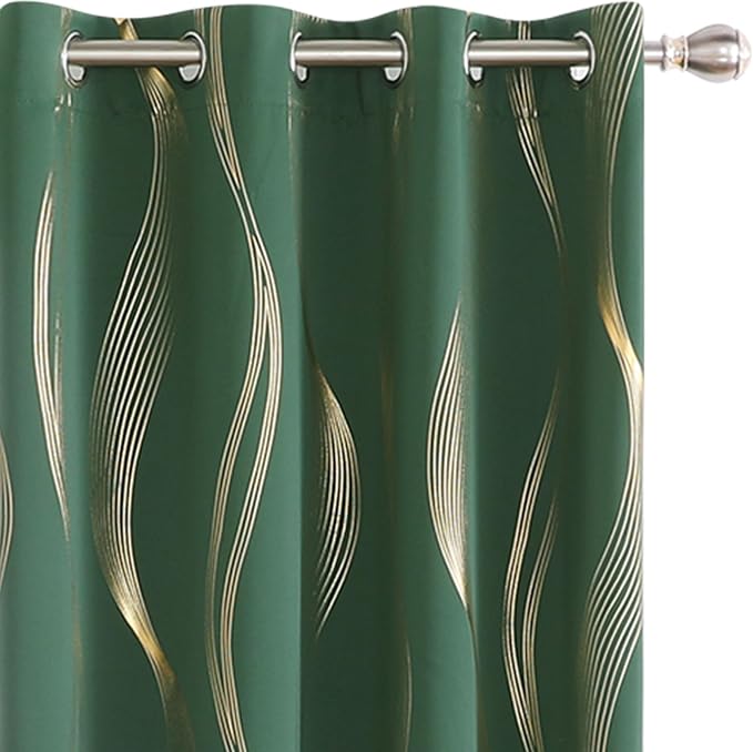 Deconovo Curtains for Living Room, Pattern Blackout Curtains 63 Inches Long | by Unknown