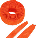 MECCANIXITY Braided Cable Sleeves Heat Shrinkable Fabric Sleeving, 5/16" 3ft Orange 2:1 Ratio Heat Shrinkable Cord Protector for Harness Cable, Network Cable Protection, Cable Management
