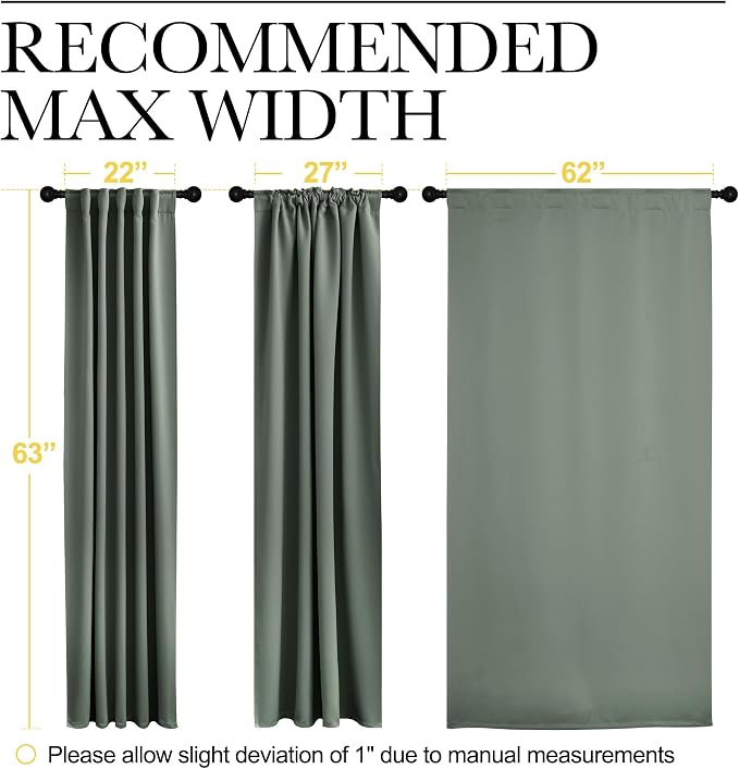 NICETOWN Blackout Curtain Panels Window Draperies - Image 7