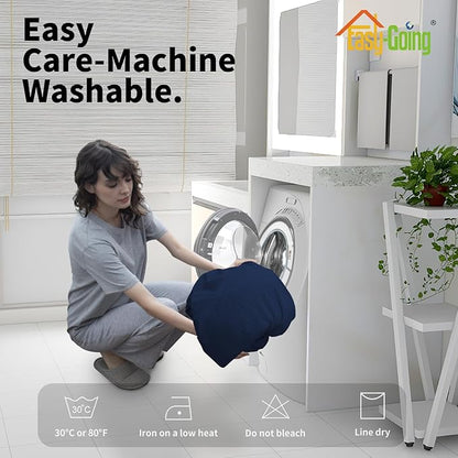 Easy-Going Stretch Sectional Corner Sofa Slipcover 1-Piece Couch Sofa Cover Furniture Protector Soft with Elastic Bottom for Kids, Pet, Spandex Jacquard Fabric Navy