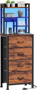 Night Stand, 52.1" Tall Bedside Table by Furnulem