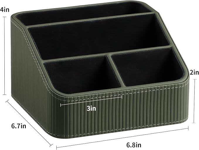 Small Remote Control Holder Bedside Nightstand Organizer Desk Caddy | 4 - Image 7