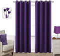 Dark Purple Curtains 84 Inch Length by KOUFALL