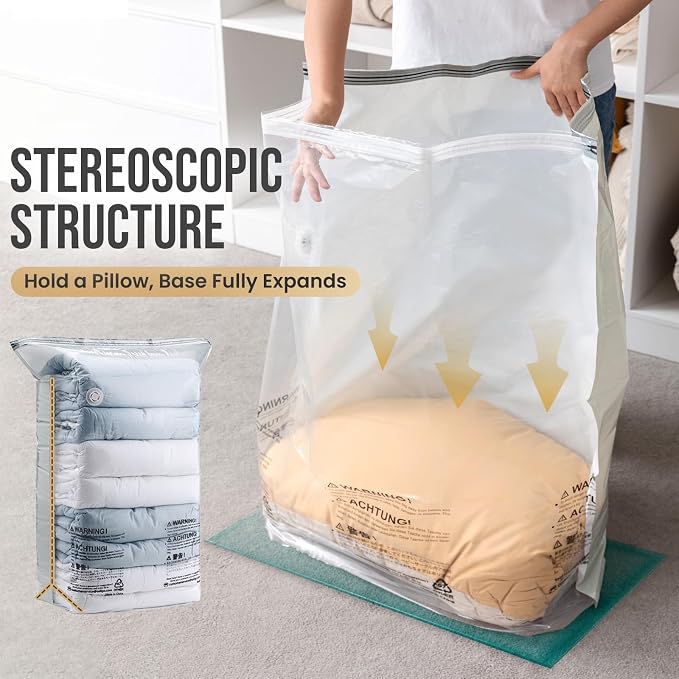 TAILI 10 Pack Vacuum Storage Bags, Jumbo Cube Space Saver Bags, Extra Large - Image 3