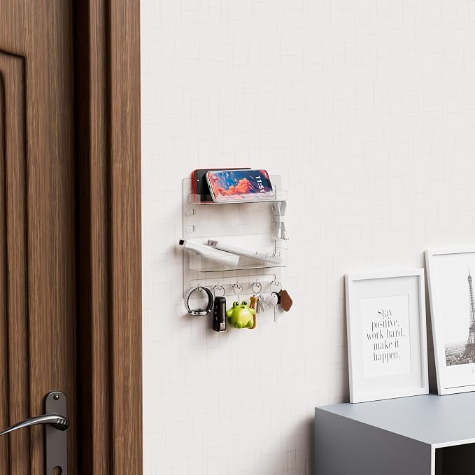 Bedside Shelf for Dorm Bed, Small Room and Nightstand, Wall Mounted Floating - Image 5