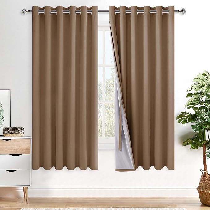 XWZO 100% Blackout Curtains 63 Inches Long by XWZO