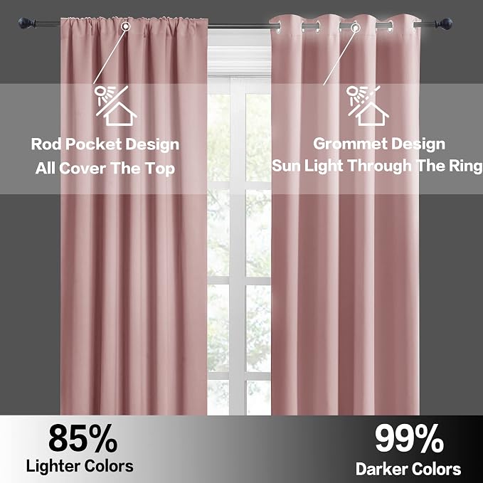 RYB HOME Small Window Curtains 45 inches Length - Image 5