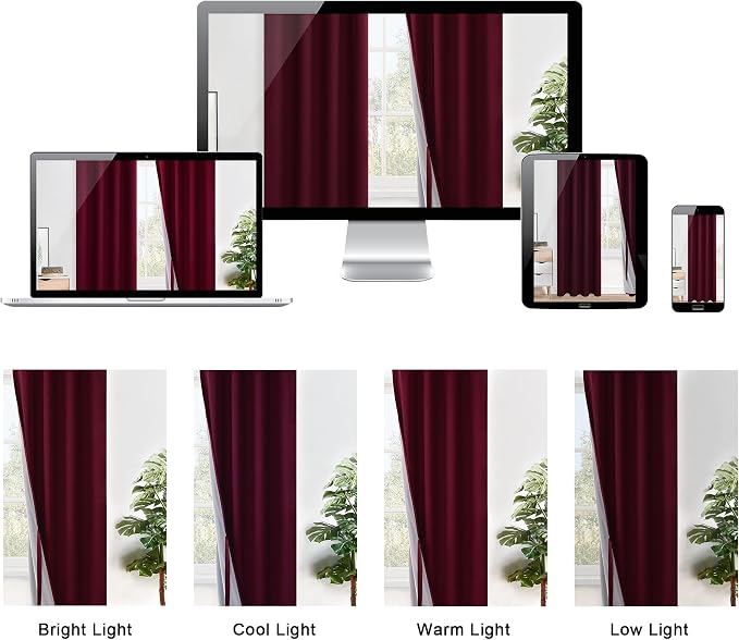 XWZO 100% Blackout Window Curtains - Image 8