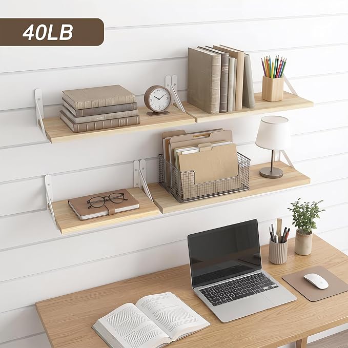 YGEOMER 4 Different Sizes Floating Shelves - Image 6