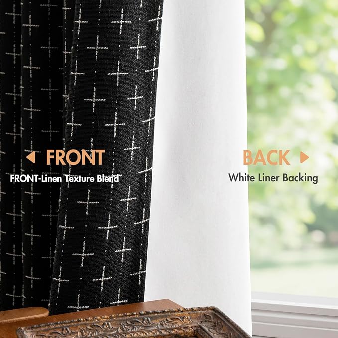 MIULEE 100% Blackout Decorative Linen Curtains - Image 4