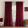 MIULEE Velvet Curtains 52x96 inches 2 Panels Burgundy Red Blackout Curtains | by MIULEE