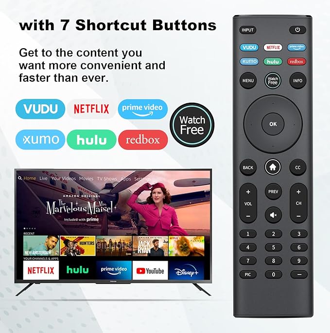 for vizio Smart tv Remote, XRT140-Remote- Replacement Applicable with All VIZIO Smart TV