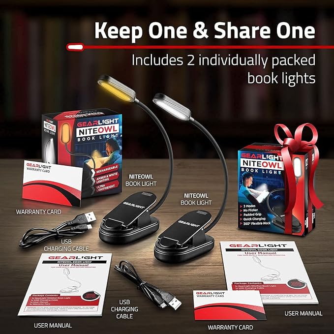 GearLight Rechargeable Book Light - Image 6