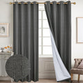 Diraysid 100% Blackout Curtains Dark Grey Linen Curtains by Diraysid%2C+refresh+your+life