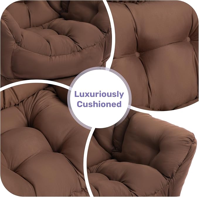 HollyHOME Lazy Chair with Foldable Ottoman, Accent Comfy Lounge Armchair and - Image 6