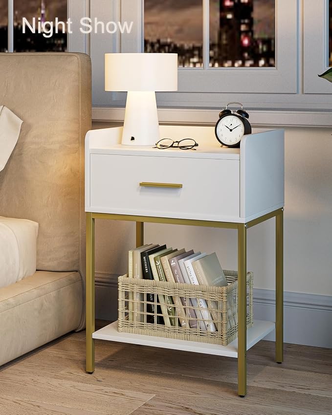 Nightstand, 3-Tier Modern Night Stand, Bedside Table - Image 7