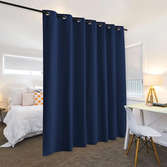 RYB HOME Extra Wide Curtains for Bedroom Closet Office Living Room Divider | - Image 3