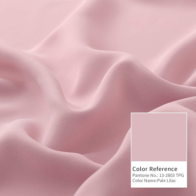 BGment Baby Pink Room Darkening Curtains - Image 6
