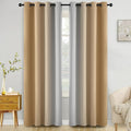 COSVIYA Grommet Blackout Ombre Beige Curtains W52 x L84 Inch | Gradient Light by COSVIYA